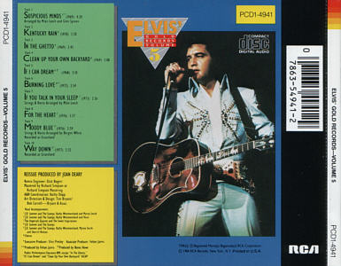 Elvis' Gold Records, Volume 5 - USA 1985 - PCD1-4941