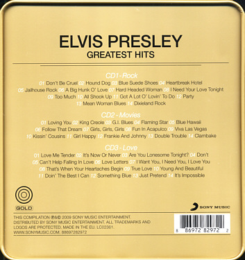 Gold - Greatest Hits (Tin Box) - Sony Music 8697282972 - EU 2009 - Elvis Presley CD