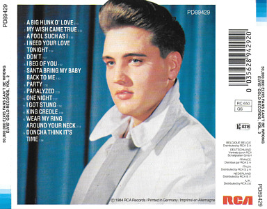 Elvis' Gold Records, Vol. 2 - Israel 1990 - BMG PD 89429 - Elvis Presley CD