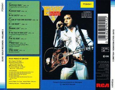 Elvis' Gold Records, Volume 5 - Germany 1984 - PD 84941