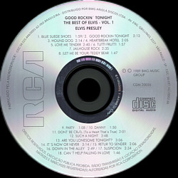 Good Rockin' Tonight - The Best Of Elvis. Vol. 1 (Micorservice) - Brazil 1991 - BMG CD 20026 - Elvis Presley CD
