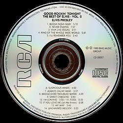 Good Rockin' Tonight - The Best Of Elvis. Vol. 2 - Brazil 1989 - BMG CD 20027