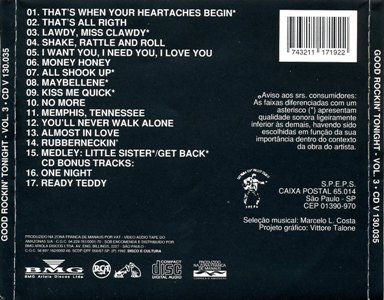 Good Rockin' Tonight - The Best Of Elvis. Vol. 3 - Brazil 1992 - BMG V 130035