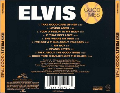 Good Times - Canada 1994 - BMG 07863 50475-2 - Elvis Presley CD