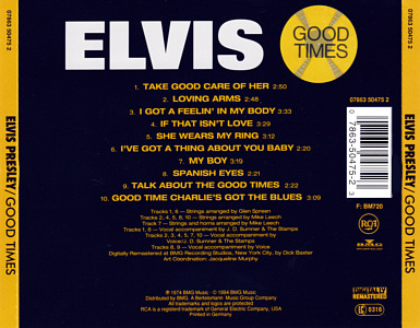 Good Times - Germany 1997 - BMG 07863 50475-2 - Elvis Presley CD