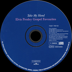 Take My Hand - Gospel Favourites -EU 2007 - Sony-BMG 74321 709132 - Elvis Presley CD