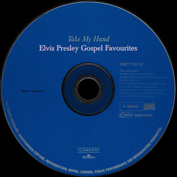 Take My Hand - Gospel Favourites - Australia 1999 - BMG 74321 709132 - Elvis Presley CD