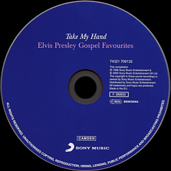 Take My Hand - Gospel Favourites - EU 2012 - Sony 74321 709132 - Elvis Presley CD