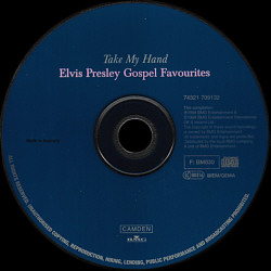 Take My Hand - Gospel Favourites - Japan 1999 - BMG Camden 74321 709132 / CAM 1001 - Elvis Presley CD