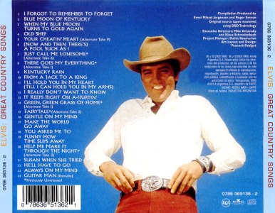 Great Country Songs - Argentina 2003 - BMG 07863 365136-2