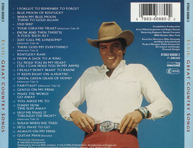 Great Country Songs - EU 1996 - BMG 07863 66880 2