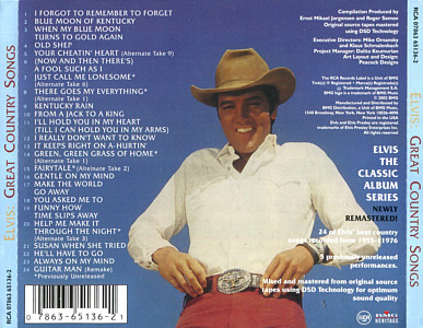 Great Country Songs (classic album series) - USA 2002 - BMG 07863 65136-2