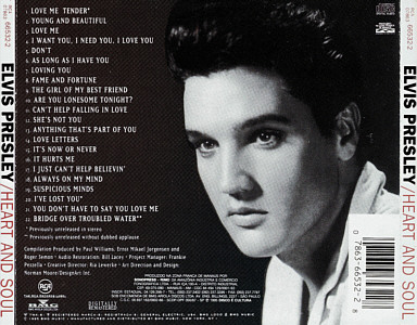 Heart & Soul - Brazil 1996 - BMG 07863 66532 2 - Elvis Presley CD