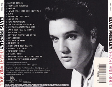 Heart & Soul - Canada BMG BG2 66532 - Elvis Presley CD