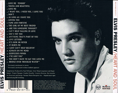 Heart & Soul (The Classic Album Series) - USA 2005 - Sony-BMG 07863 65137-2 - Elvis Presley CD