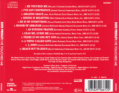 He Touched Me - Germany 1996 - BMG ND 90661 - Elvis Presley CD