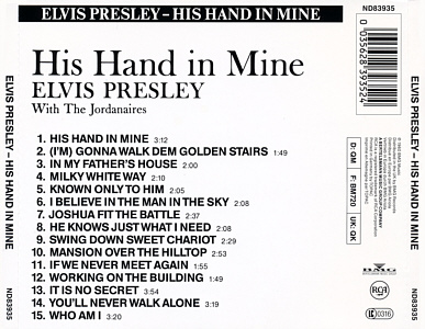 His Hand in Mine [1] - Germany 1993 - BMG ND 83935