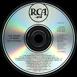 His Hand in Mine [2] - Canada 1994 - BMG 1319-2-R - Elvis Presley CD