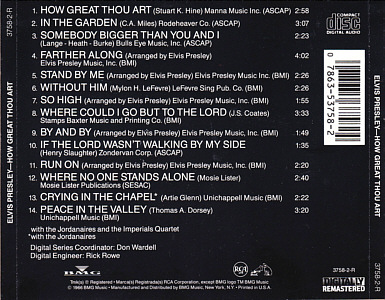 How Great Thou Art - USA 1996 - BMG 3758-2-R