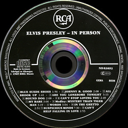 In Person At The International Hotel, Las Vegas, Nevada - EU 2014 - Sony Music ND 83892 - Elvis Presley CD
