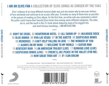 I Am An Elvis Fan - Australia 2012 - Sony Music 88725 42334 2 - Elvis Presley CD