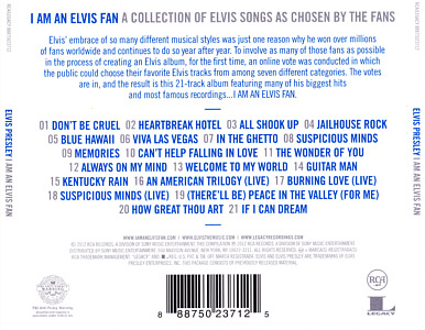 I Am An Elvis Fan- Walmart - USA 2012 - Sony Legacy 88875023712 - Elvis Presley CD