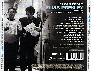 If I Can Dream - Elvis Presley with the Royal Philharmonic Orchestra - Australia 2016 - Sony Music 88875084952 - Elvis Presley CD