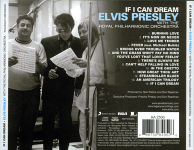 If I Can Dream - Elvis Presley with the Royal Philharmonic Orchestra - Mexico 2015 - Sony Music 88875084952 - Elvis Presley CD