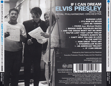 If I Can Dream - Elvis Presley with the Royal Philharmonic Orchestra - Japan 2015 - Sony Music SICP 4583 - Elvis Presley CD