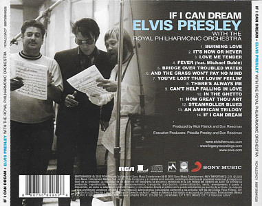 If I Can Dream - Elvis Presley with the Royal Philharmonic Orchestra - Mexico 2015 - Sony Music 88875084952 - Elvis Presley CD