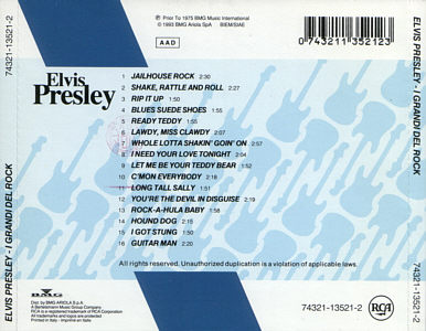 I Grandi del Rock - Italy 1993 - BMG 74321 13521 2 - Elvis Presley CD