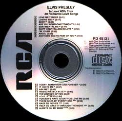 In Love With Elvis - 20 Romantic Love Songs - Japan 1988 - BMG PD 45121