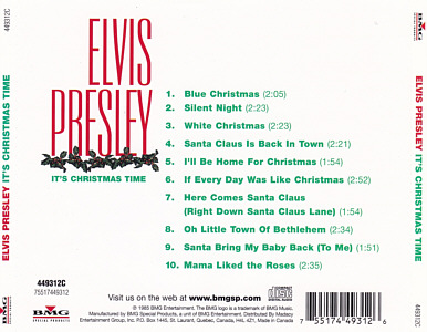 It's Chrismas Time - Canada 2001 - BMG Special Products Madacy 7551744931 2 - Elvis Presley CD