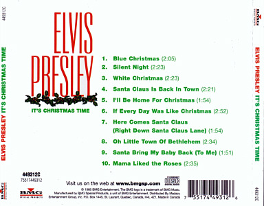 It's Chrismas Time - USA 1999 - BMG DRC13750 - Elvis Presley CD It's Chrismas Time - Canada 1999 - BMG 75517449312 - Elvis Presley CD