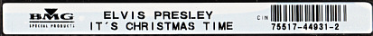 It's Chrismas Time - USA 1999 - BMG 75517449312 - Elvis Presley CD