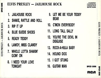 Jailhouse Rock (Ariola Express) - BPCD 5096 - Australia 1990