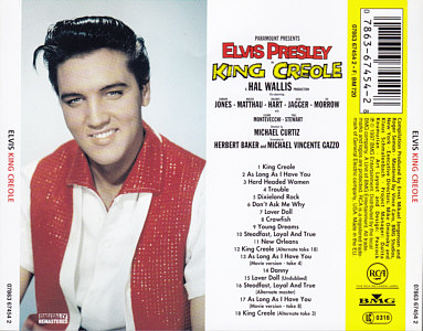 King Creole (remastered and bonus) - EU 2008 - Sony Music 07863 67454 2 - Elvis Presley CD