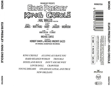King Creole - Elvis Presley CD King Creole - Australia 1991 - BMG ND 83733 - Elvis Presley CD