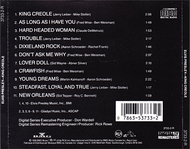 King Creole - Canada 1990 - BMG 3733-2-R - Elvis Presley CD