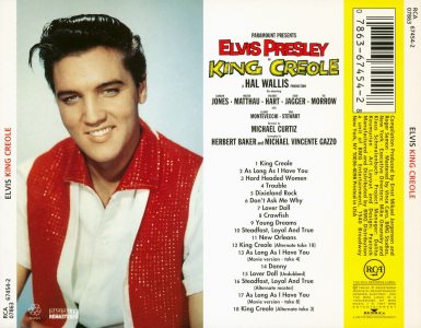 King Creole (remastered and bonus) - USA 1997 - BMG 07863 67454 2 - Elvis Presley CD