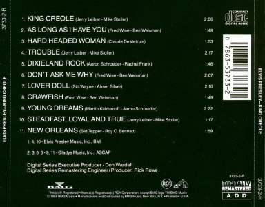 King Creole - USA 1988 - BMG 3733-2-R - Elvis Presley CD