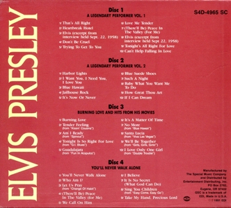 The King Of Rock & Roll At His Best - USA 1991 - BMG S4D-4965 SC - Elvis Presley CD