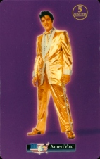 Gold Suit Elvis Phone Card - King Of The Whole Wide World - USA 1996 - Cat. no. WWE 001