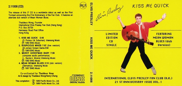 Kiss Me Quick (3" CD) - Hong Kong 1989 - BMG 2.11008