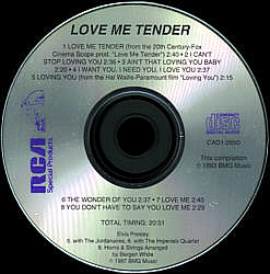 Love Me Tender (RCA Special Product) - USA 1993 - CAD1-2650