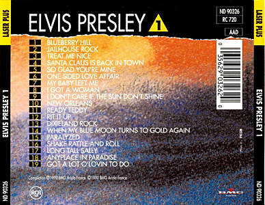 Elvis Presley 1 - Laser Plus -  France 1990 - BMG ND 90326 - Elvis Presley CD