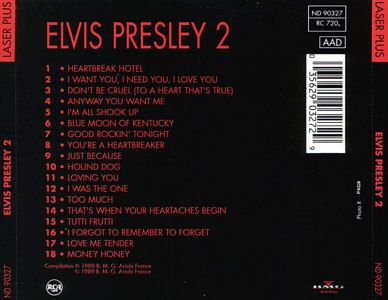 Elvis Presley 2 - Laser Plus 20 - France 1989 - BMG ND 90327 - Elvis Presley CD