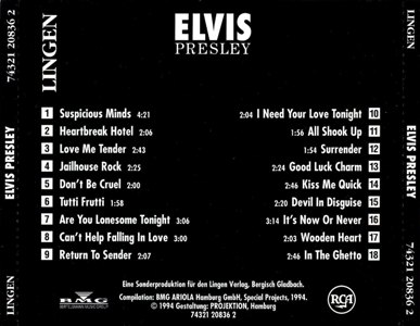Elvis Presley - 18 Originale (Lingen) - Germany 1994 - BMG 74321 20836 2