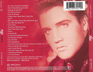 Love, Elvis - EU (France) 2005 - Sony/BMG 82876 67001 2 - Elvis Presley CD