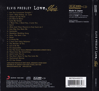 Love, Elvis - K2HD CD - Hong Kong 2013 - Sony Music 88765440072 (black edition) - Elvis Presley CD